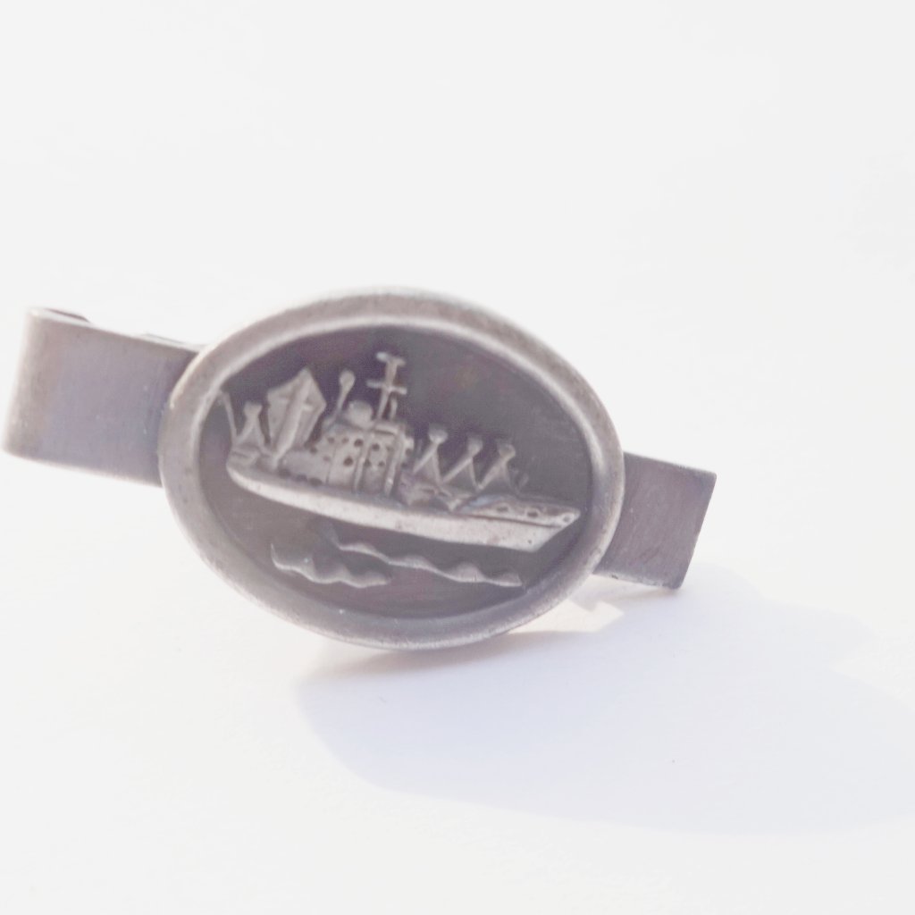 Vintage Ship Tie Bar Clasp